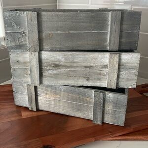 Decorative gray crate